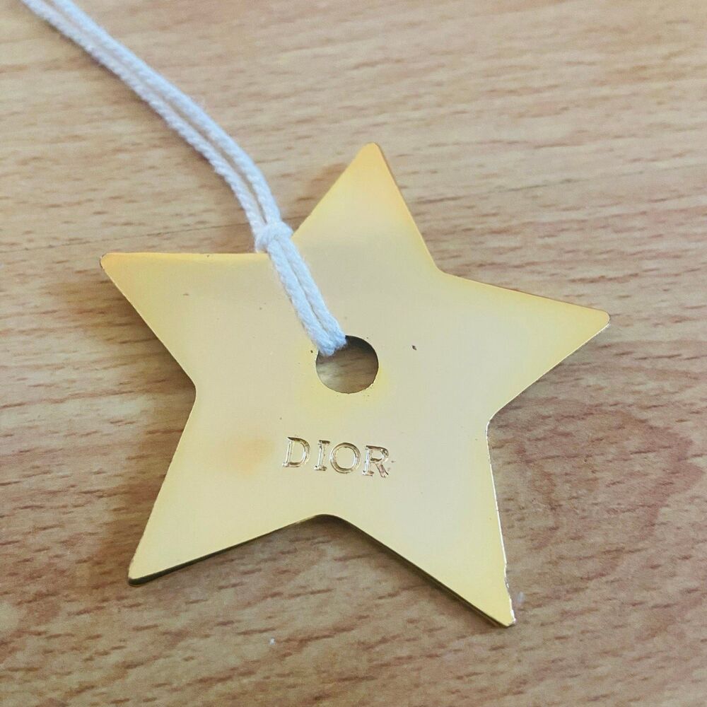 Christian Dior Gold Star Charm Pendant Ornament (2.25” x 2.25”)